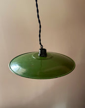 Load image into Gallery viewer, Pair of vintage French enamel ceiling lights