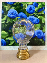 Load image into Gallery viewer, Antique French boule d'escalier, glass balustrade finial