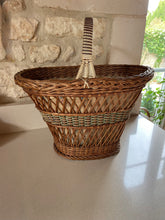 Load image into Gallery viewer, Antique French Fabric Lined Basket