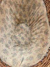 Load image into Gallery viewer, Antique French Fabric Lined Basket