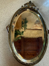 Load image into Gallery viewer, Antique French jewellery box, silver rosary bead cross and mirror