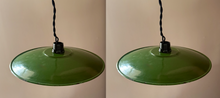 Load image into Gallery viewer, Pair of vintage French enamel ceiling lights
