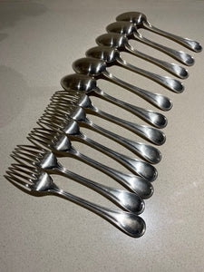 12 Christofle Forks and Spoons