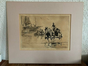 Antique Signed Etching by George Soper
