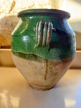 Load image into Gallery viewer, Antique rare Large Green confit Pot
