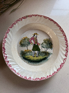 Pair Antique Provencal Plates/bowls