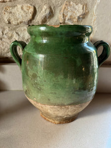 Antique Green confit pot