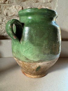 Antique Green confit pot