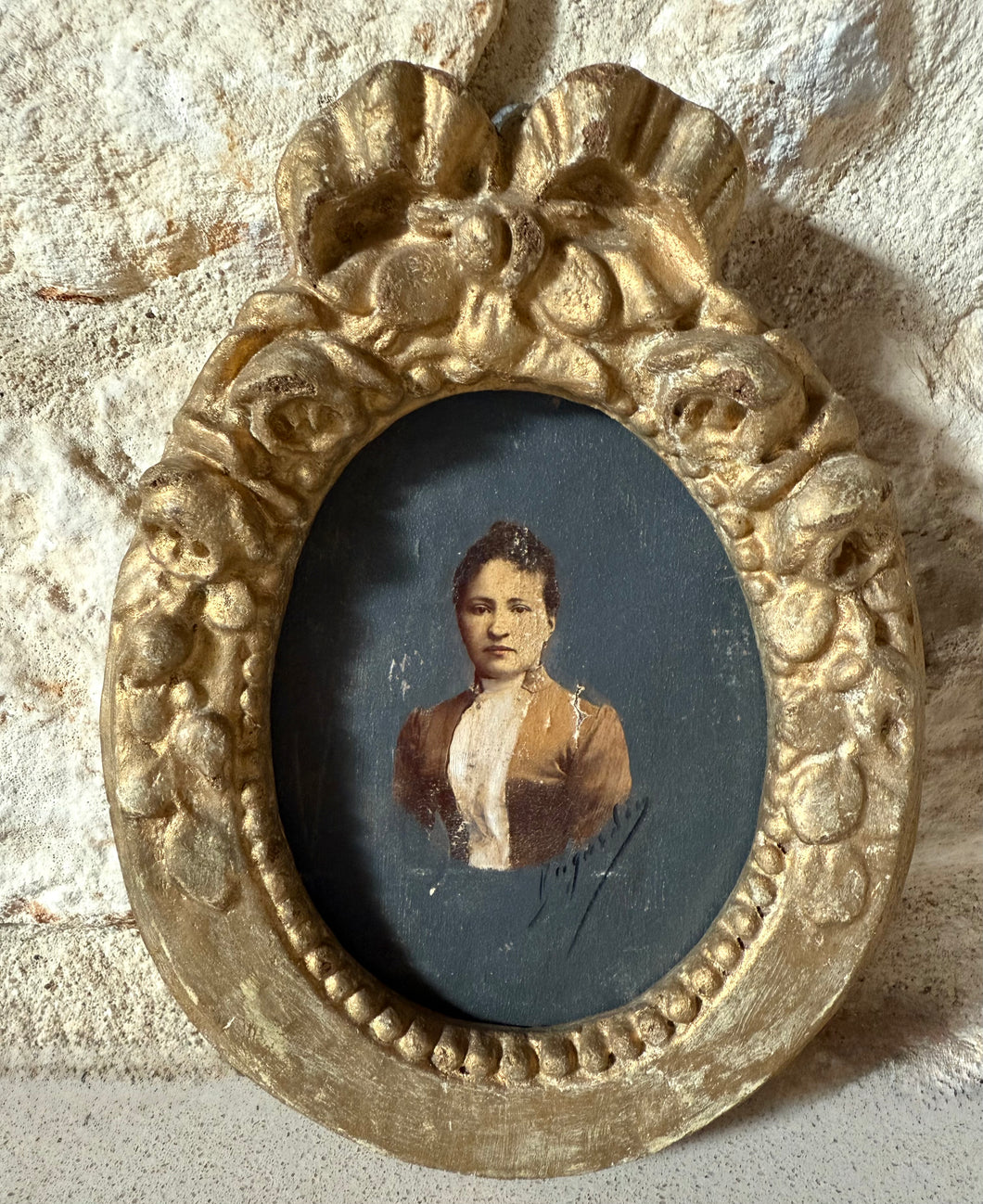 Antique French miniature portrait