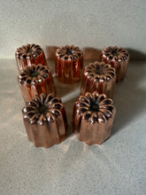 Load image into Gallery viewer, Antique set of 7 copper Cannelé molds
