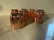 Load image into Gallery viewer, Antique set of 7 copper Cannelé molds
