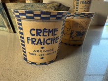 Load image into Gallery viewer, Antique Crème Fraîche Pots &amp; Trug

