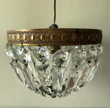 Load image into Gallery viewer, Antique French Empire Crystal Ceiling Light
