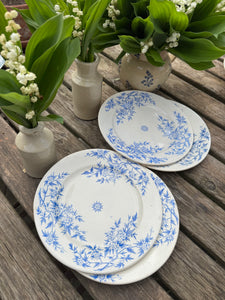 Set of four 19th Century side plates
