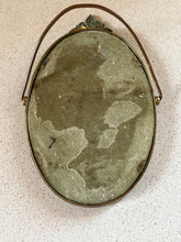 Load image into Gallery viewer, Antique French jewellery box, silver rosary bead cross and mirror
