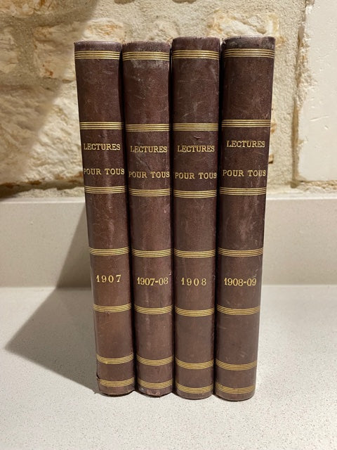 Set of 4 Antique French Books