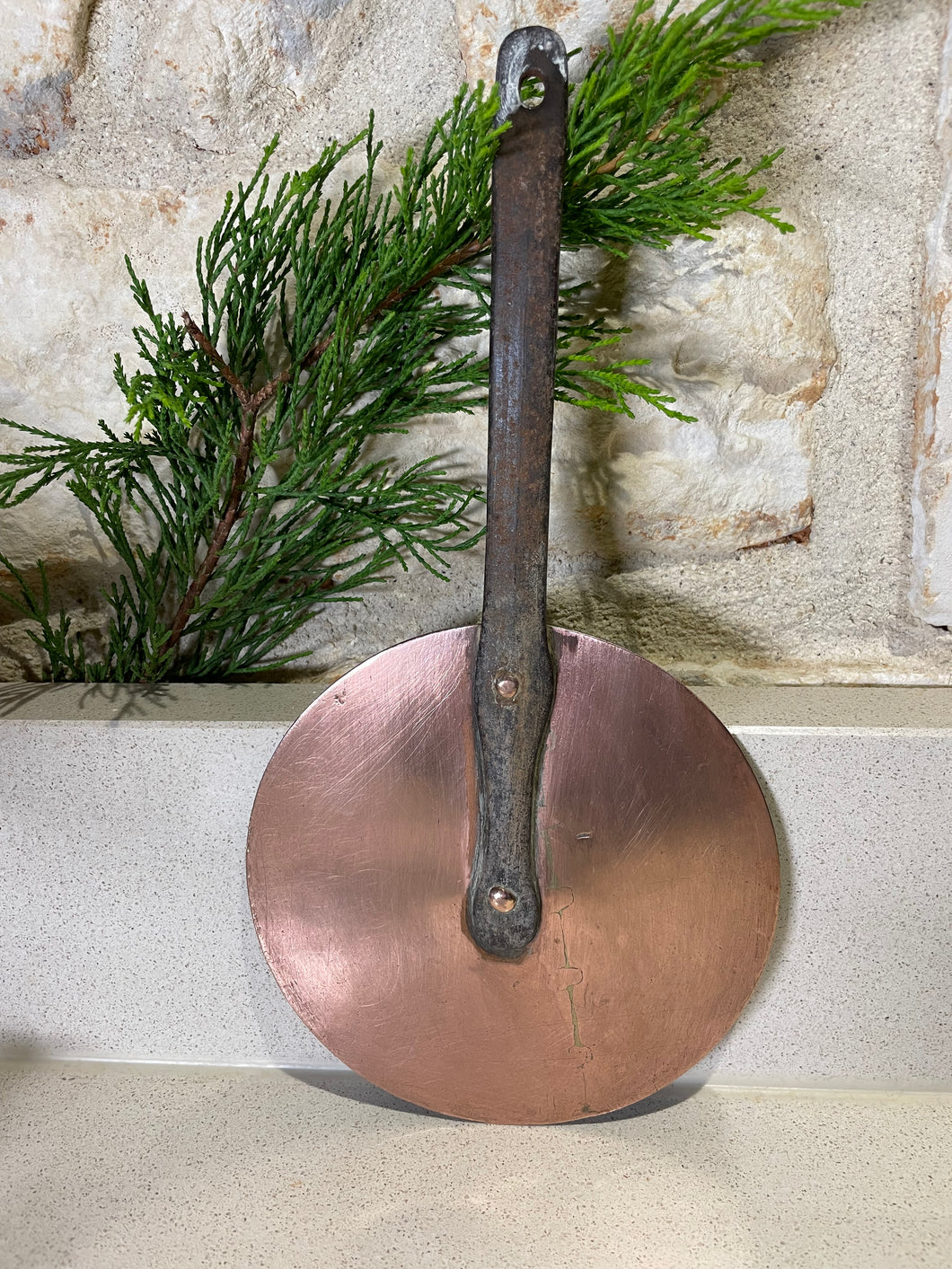 Antique copper Pan Lid 15cms