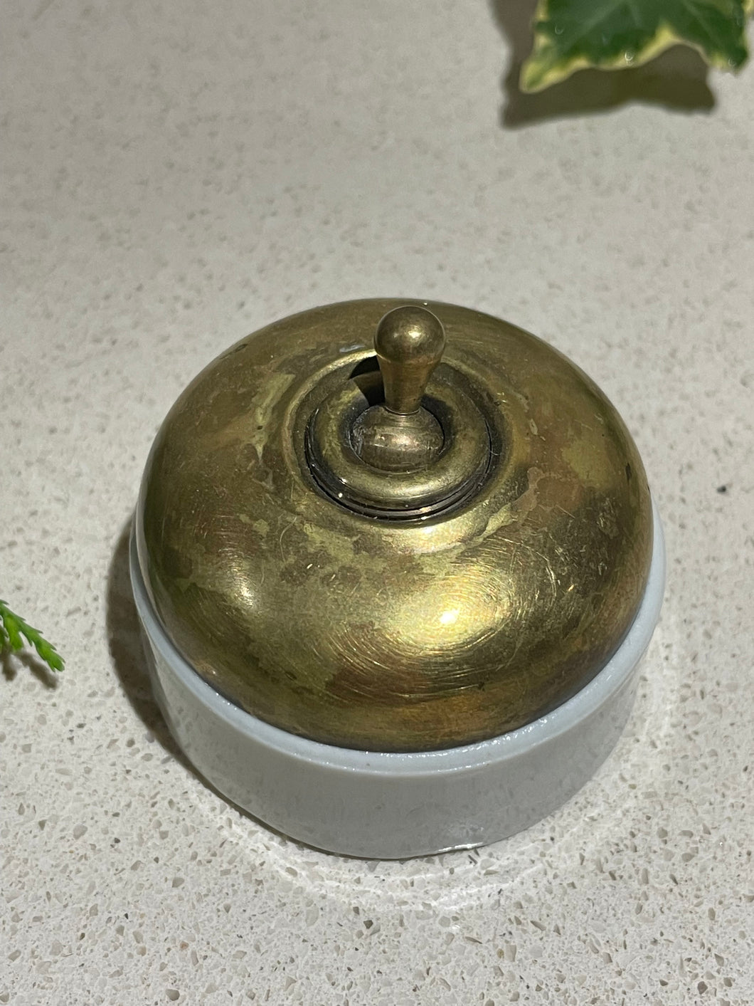 1. Antique Brass Ceramic Light Switch
