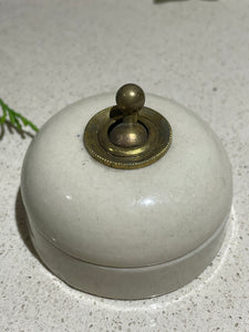 1 Antique Ceramic Light Switch